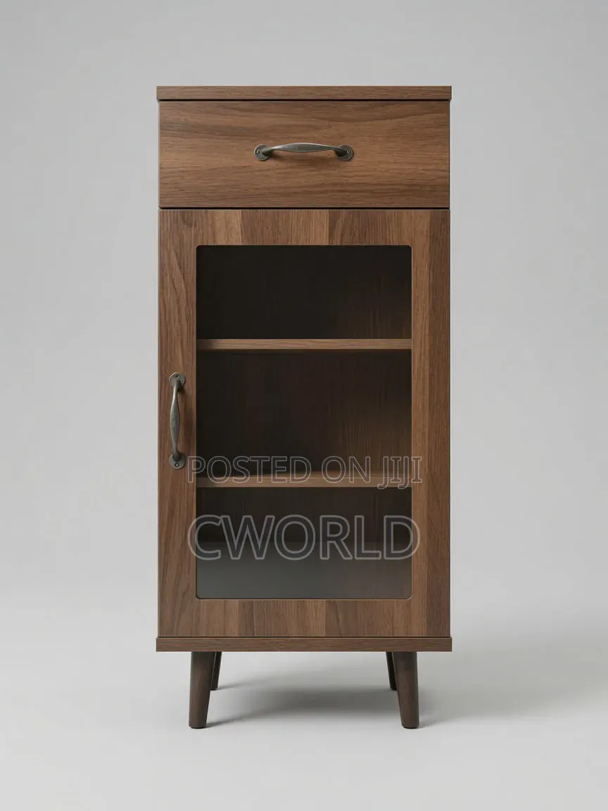 Walnut Wooden Accent Cabinet - Imported
