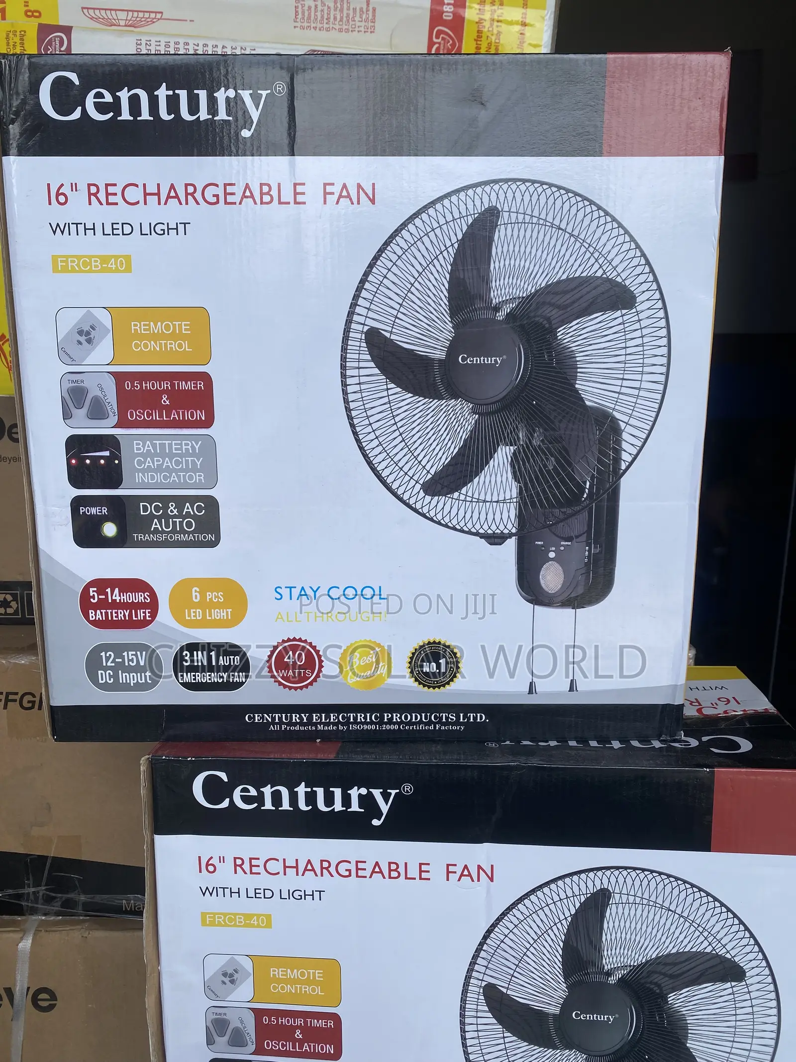 Century Wall Rechargeable Fan