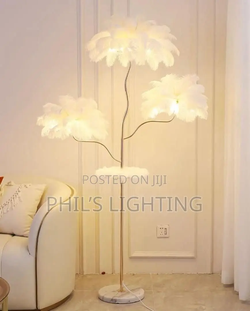Designer LED Floor Lamp Feather Light