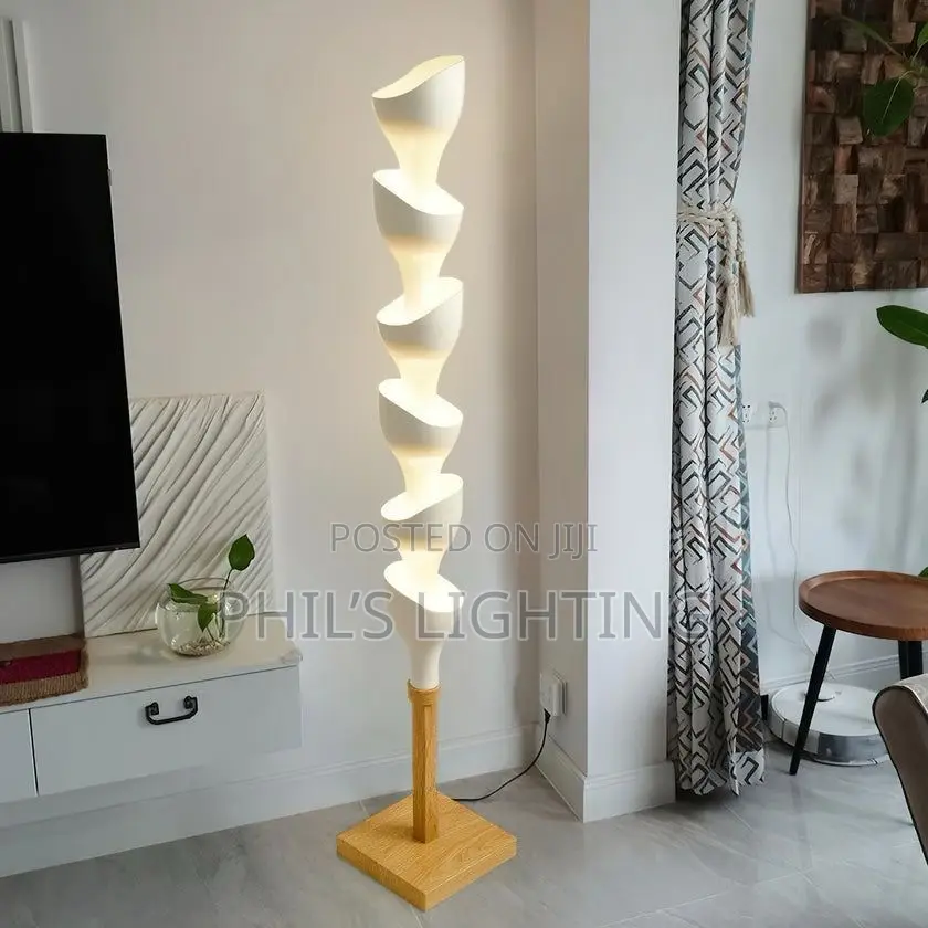 Long Strip White and Green LED Floor Lamps