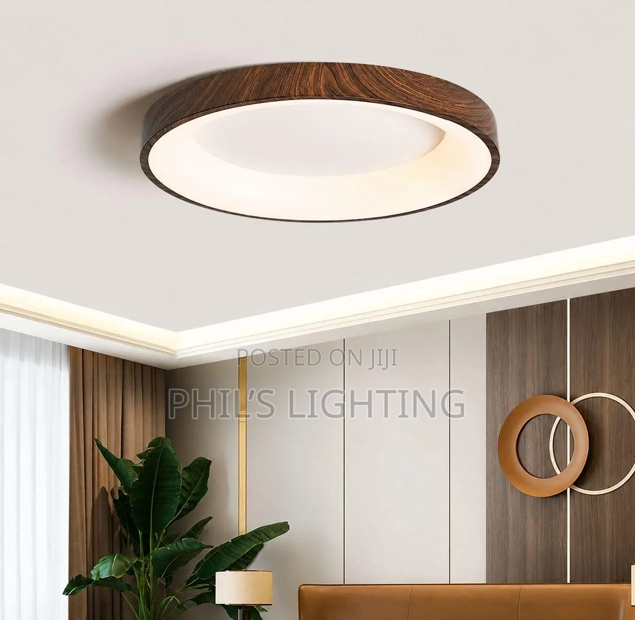 Moderm Wood Grain LED Ceiling