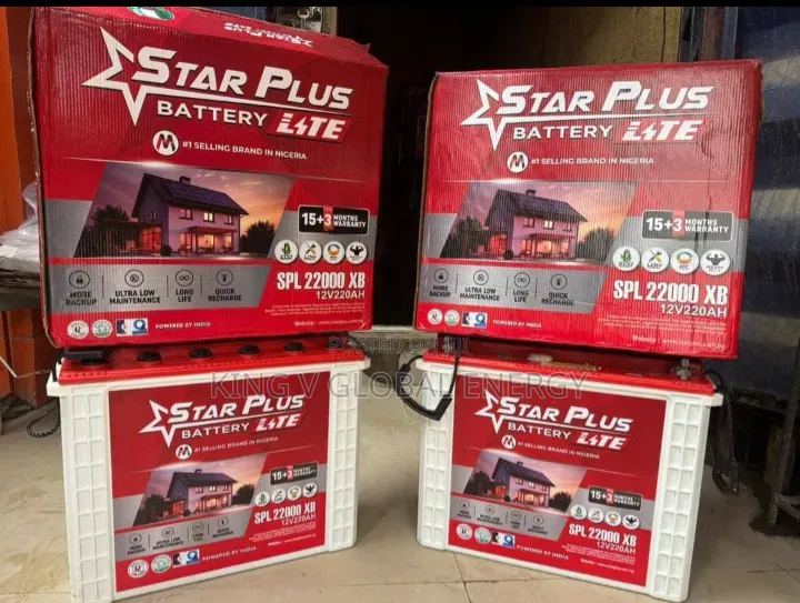 Star Plus 220ah/12v Tall Tubular Battery