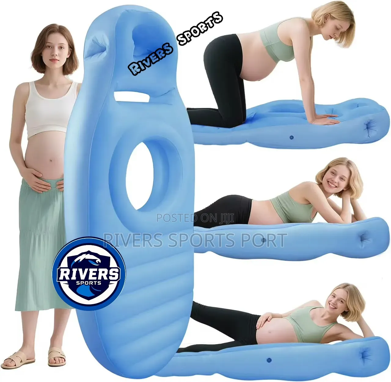 Inflatable Pregnancy Pillow/Matress With Belly Head Hole