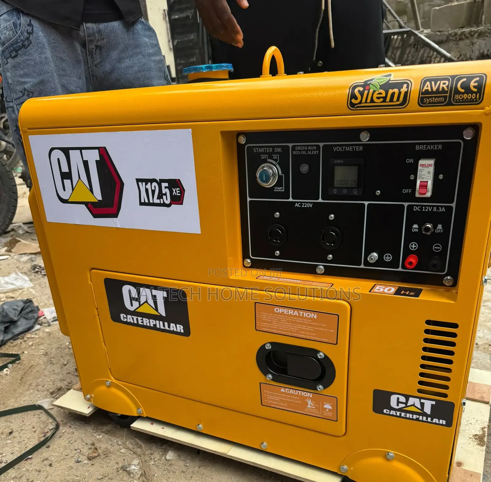 Heavy-Duty CAT 12.5KVA Soundproof Generator for Homes Businesses