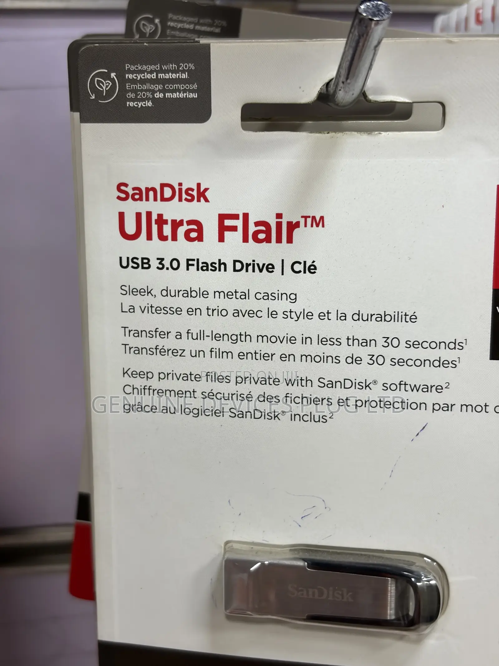 SanDisk Ultra Flair USB 3.0 Flash Drive - 256GB