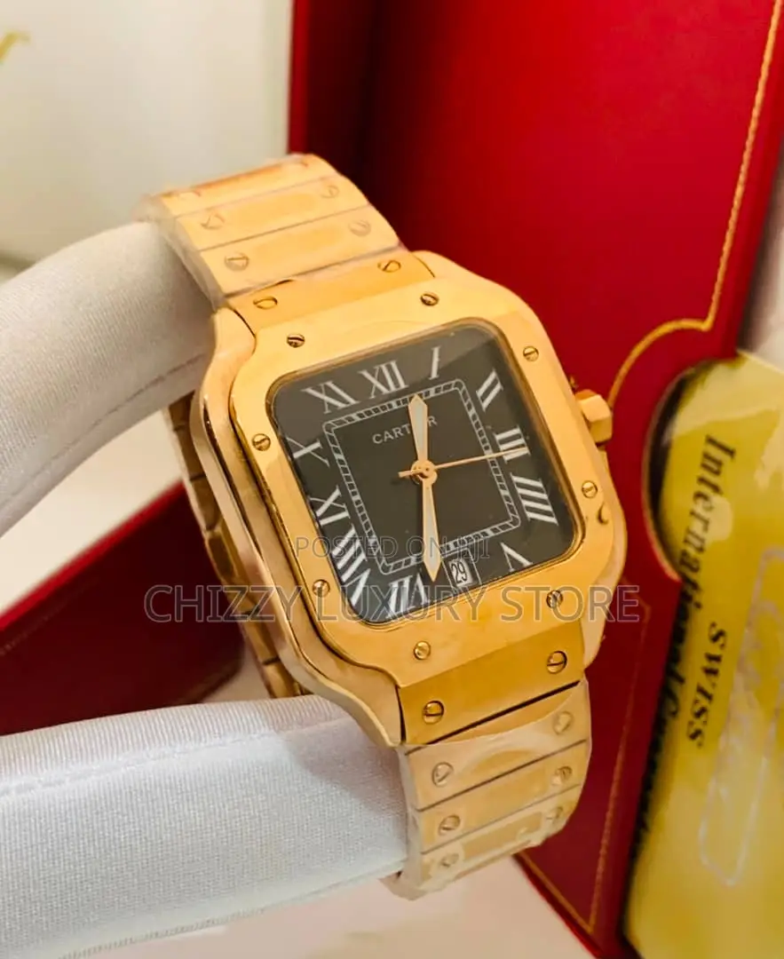 Cartier Quality Luxury Men Chain Strap Wristwatch