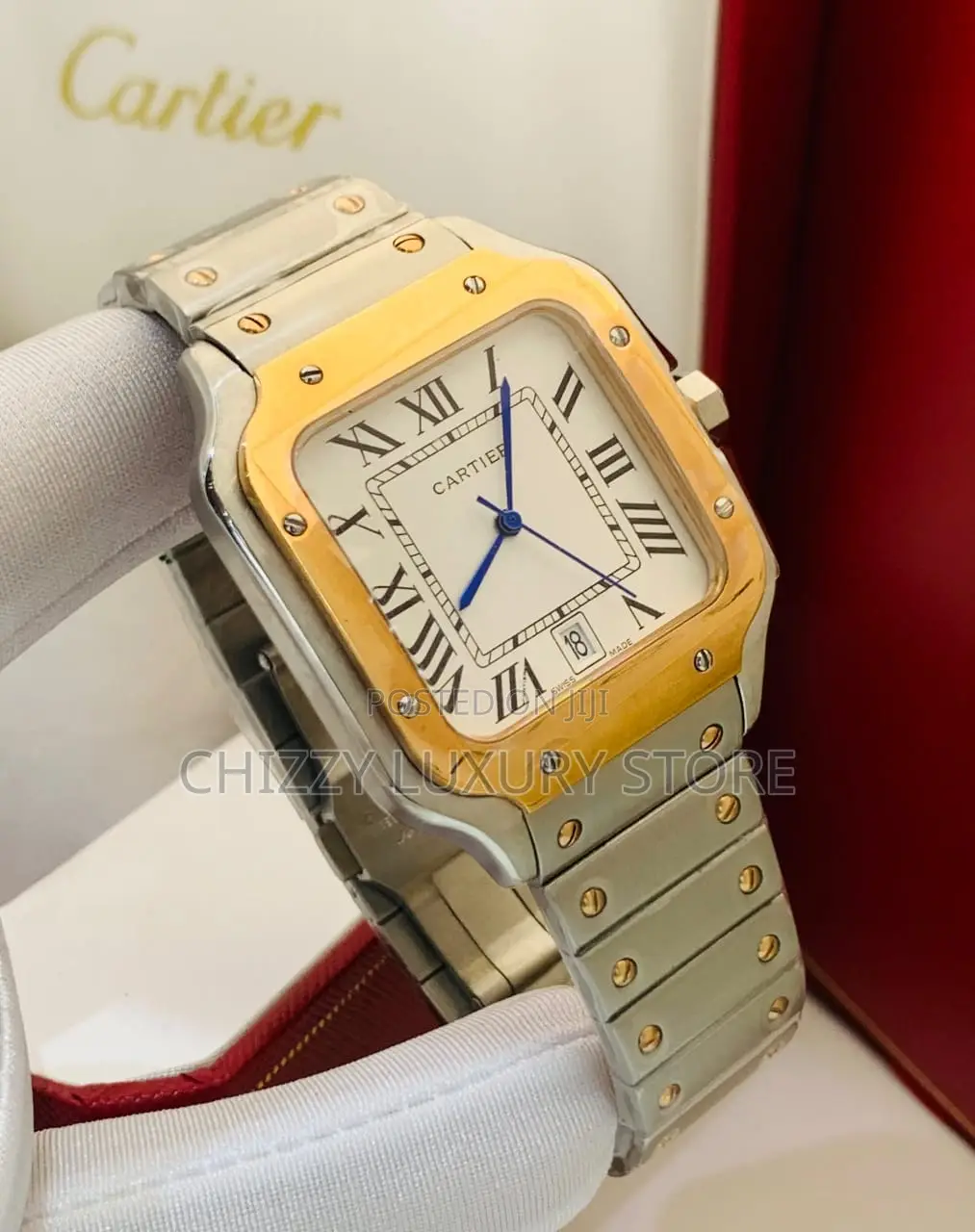 Cartier Quality Luxury Men Chain Strap Wristwatch