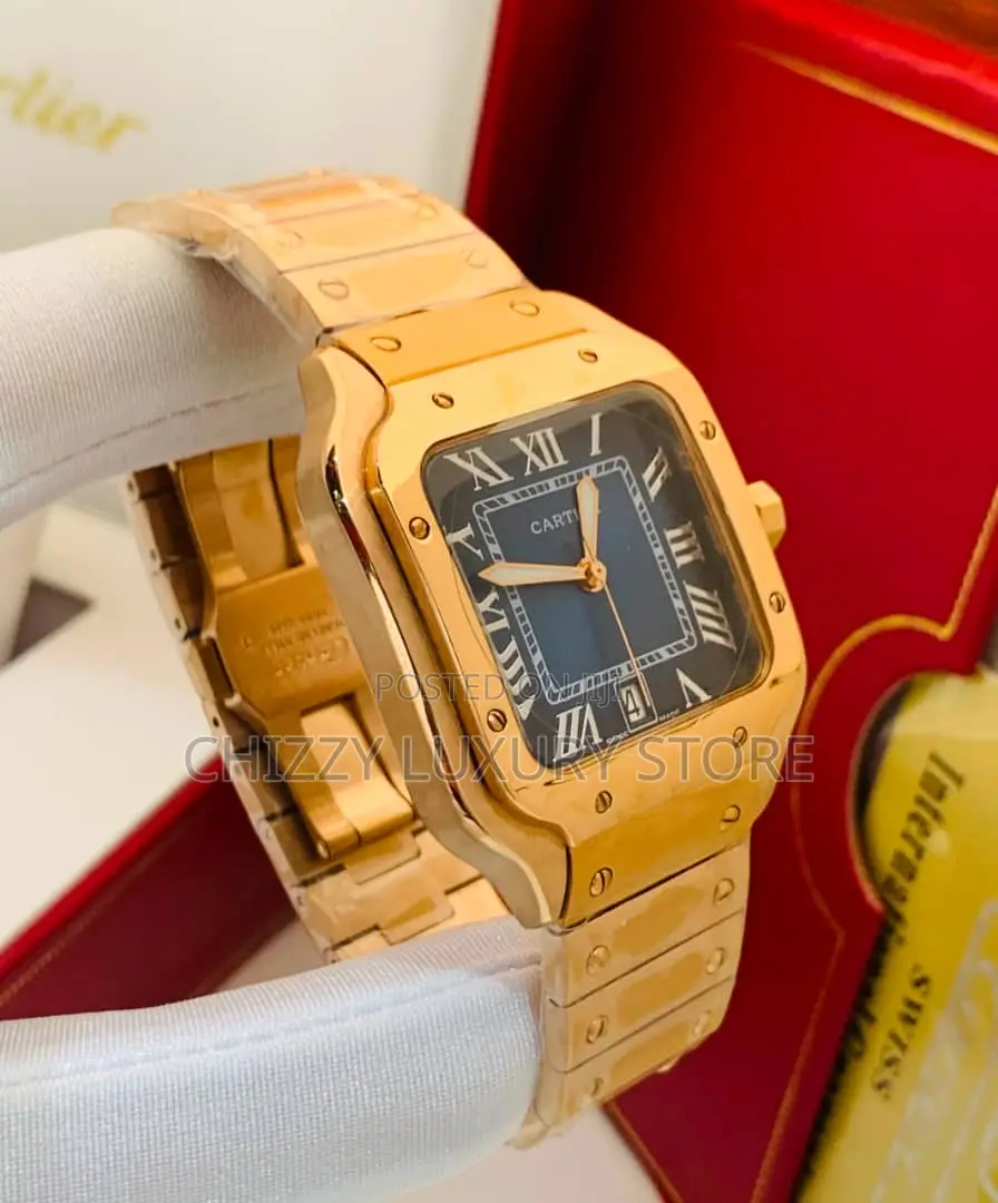 Cartier Quality Luxury Men Chain Strap Wristwatch