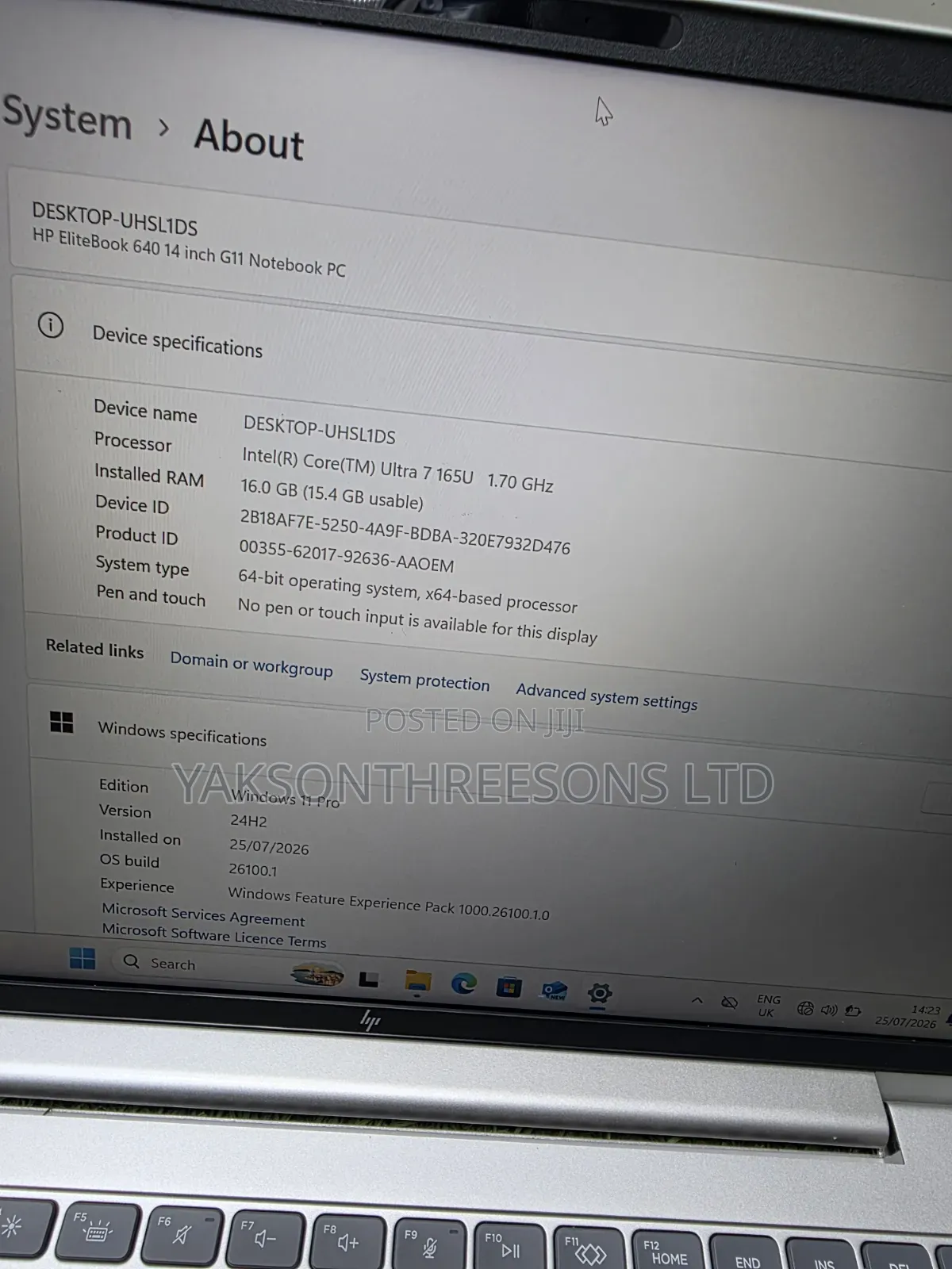 Laptop HP EliteBook 640 G11 16GB Intel Core Ultra 7 SSD 512GB