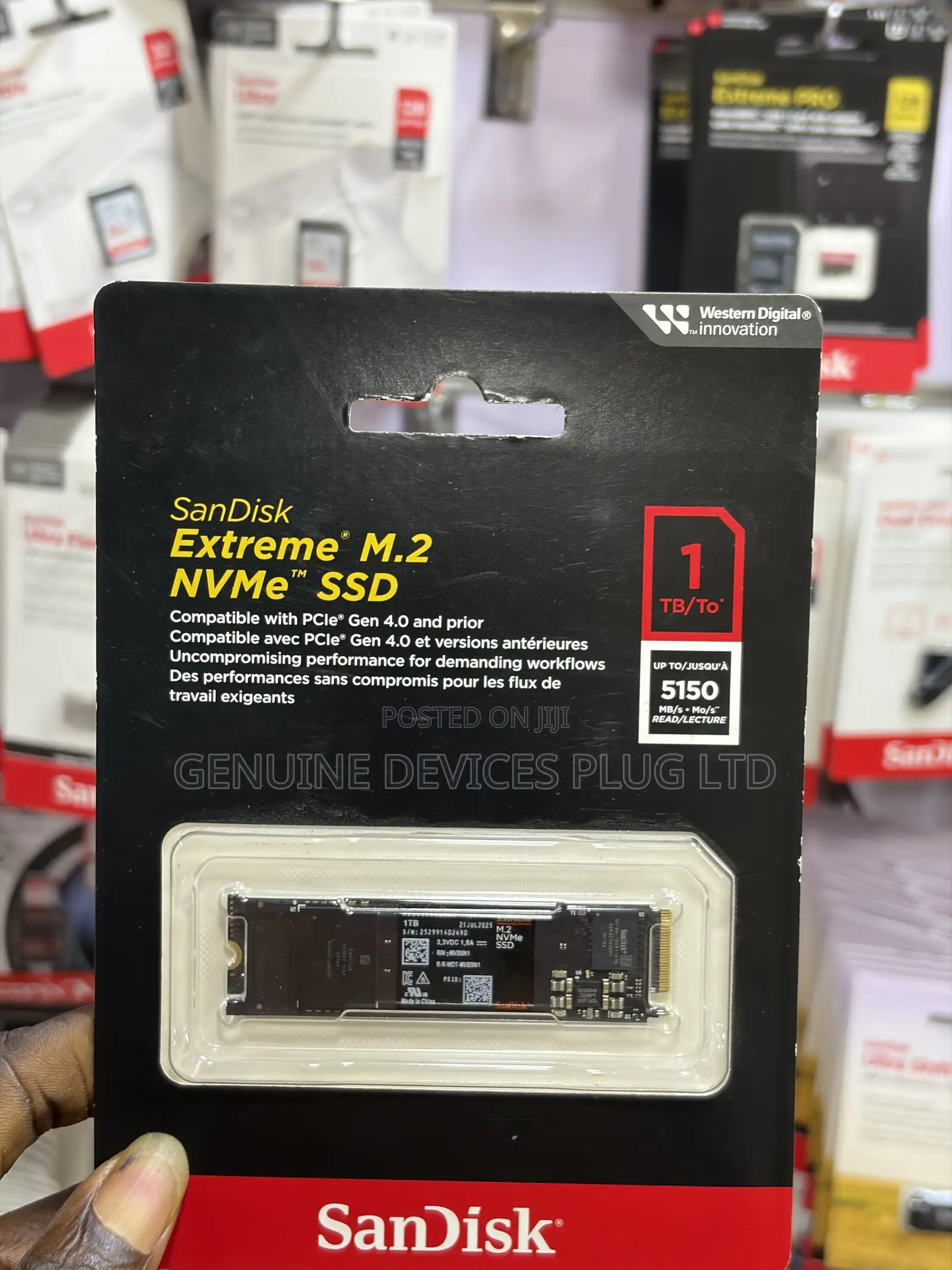 SanDisk Extreme M.2 NVMe PCIe Gen 4.0 Internal SSD - 1TB