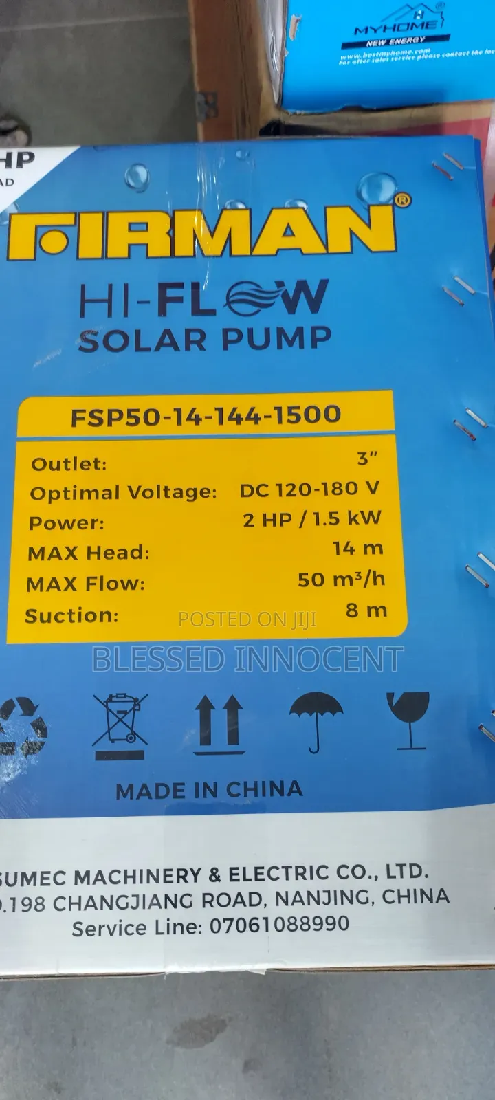 Firman 2HP High Flow Solar Water Pump – 50m3/H Irrigation Farm Pump