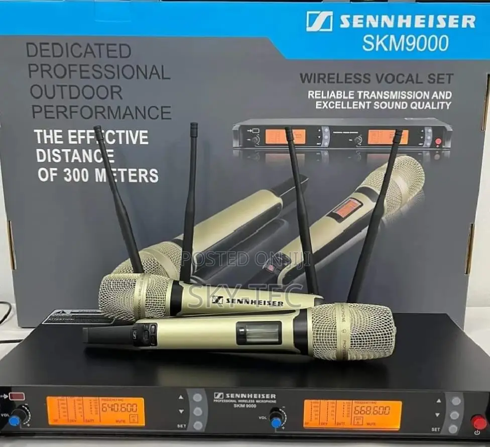 Sennheiser Wireless 2handle Microphone Frequency Change Model-Skm9000
