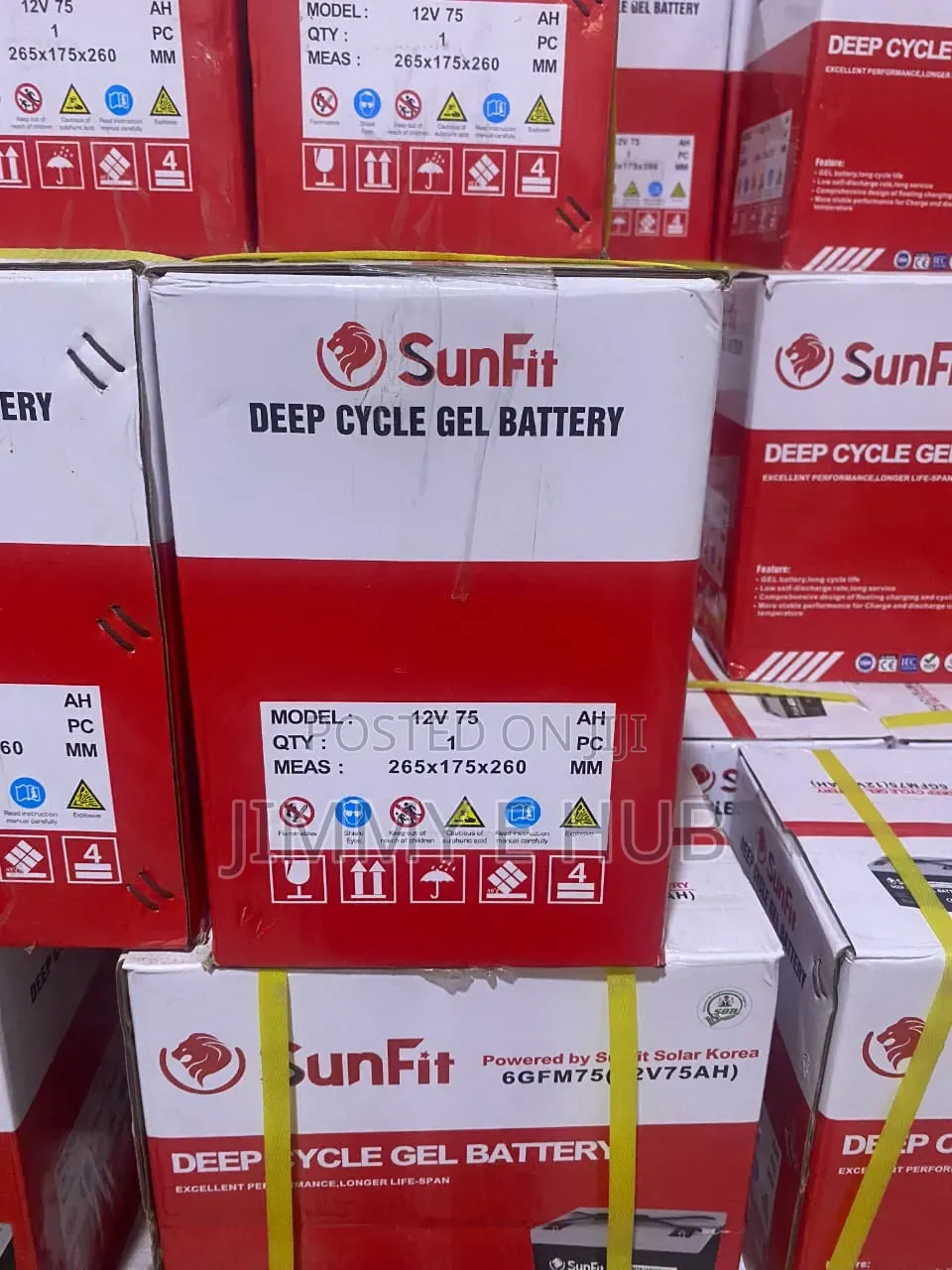 SUNFIT 75Ah Gel Battery Available