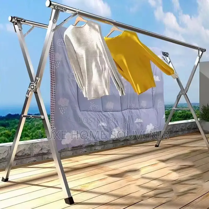 Quality Stainless Steel Telescopic Floor Hanger Single Pole