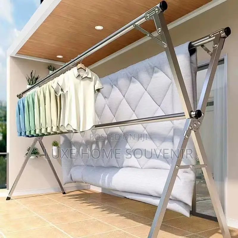Quality Stainless Steel Telescopic Floor Hanger Single Pole