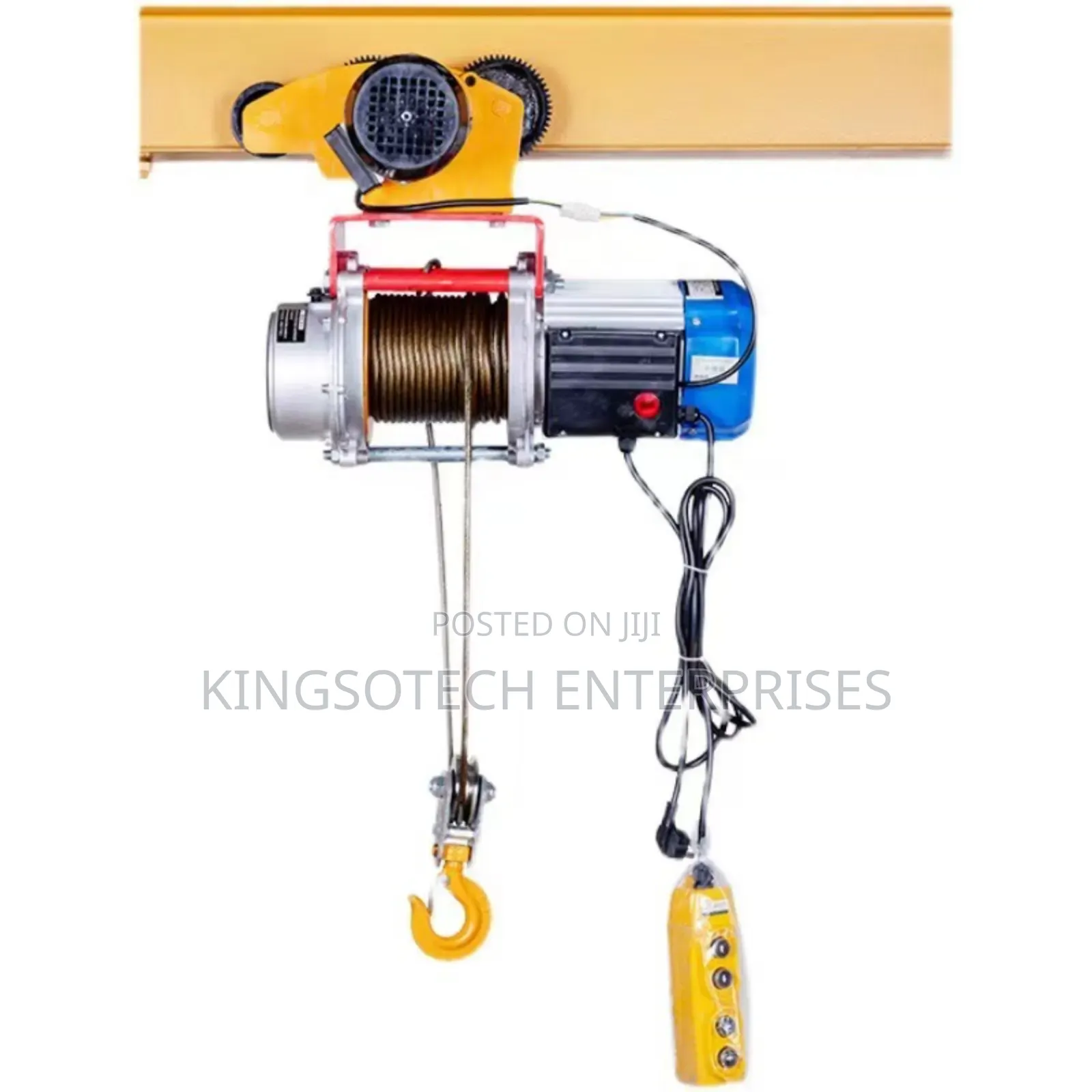 Electric Winch Hoist 1000kg With Electric Trolley, Complete Set