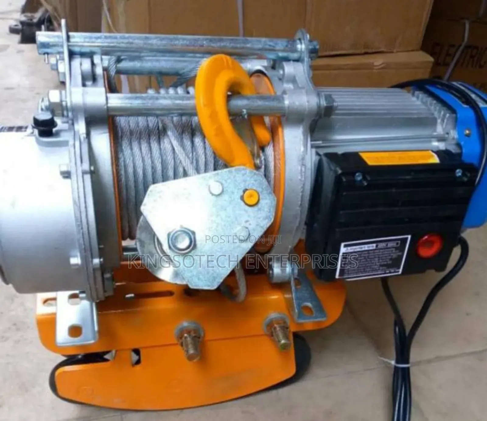 Electric Winch Hoist 1000kg With Electric Trolley, Complete Set