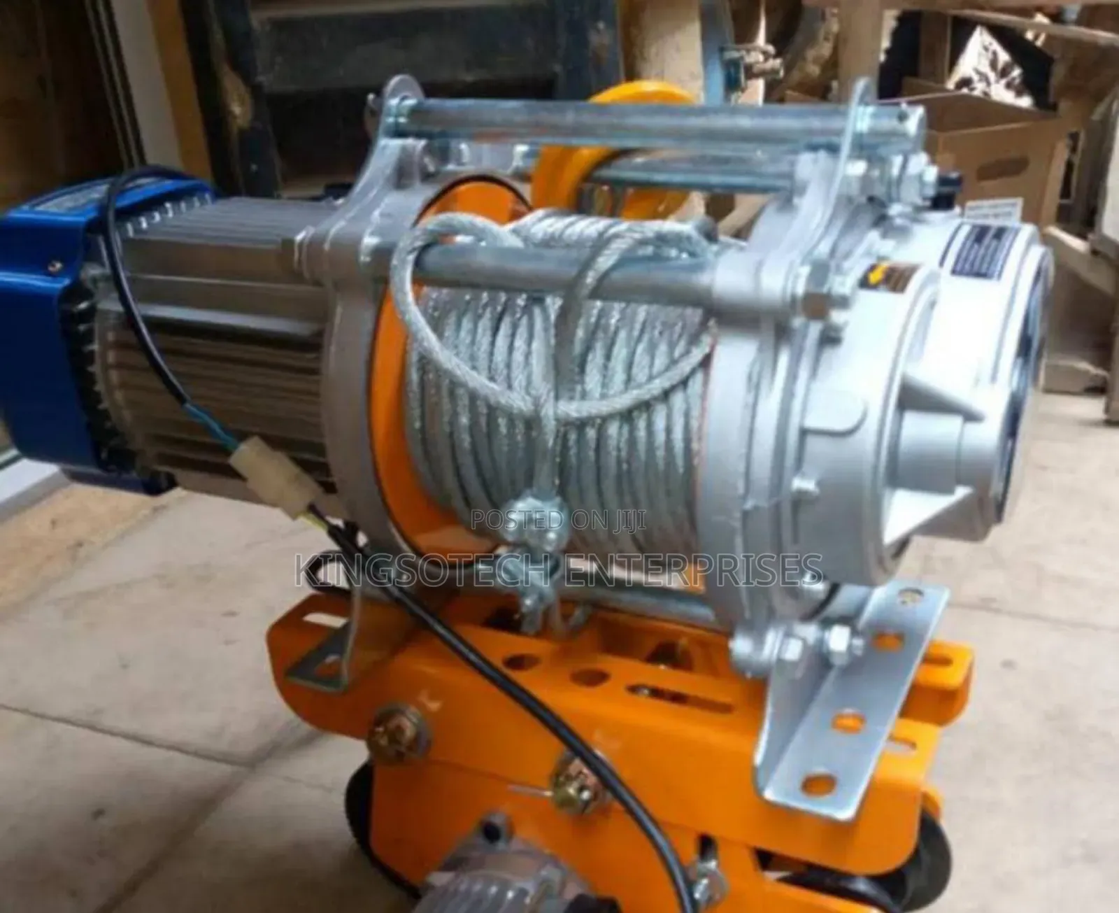 Electric Winch Hoist 1000kg With Electric Trolley, Complete Set