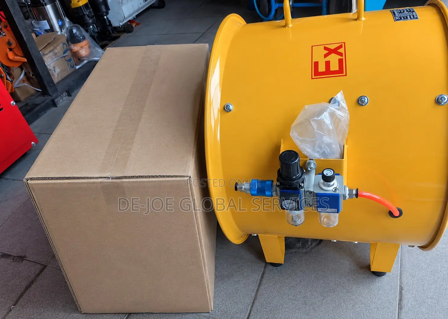 14 Inch Explosion Proof Pneumatic Axial Fan With Duct