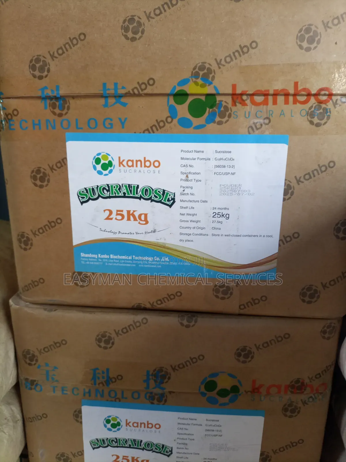 Sucralose (E955) – Food Grade, 25kg Carton