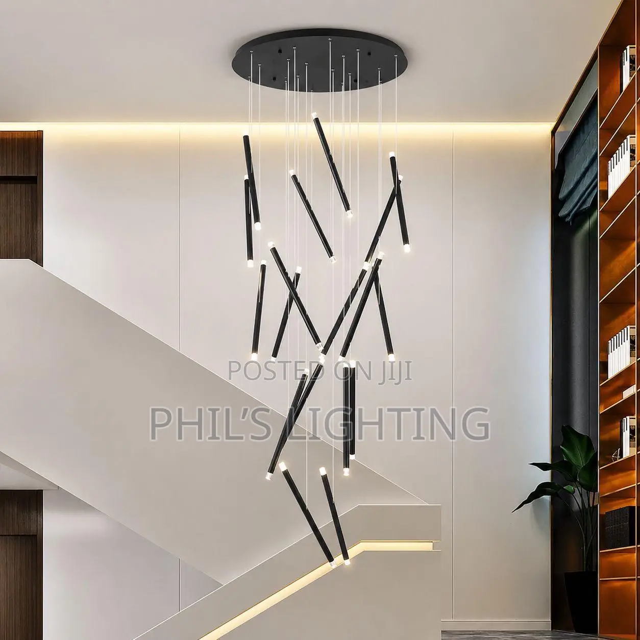 Simple Chandelier Duplex Living Room LED