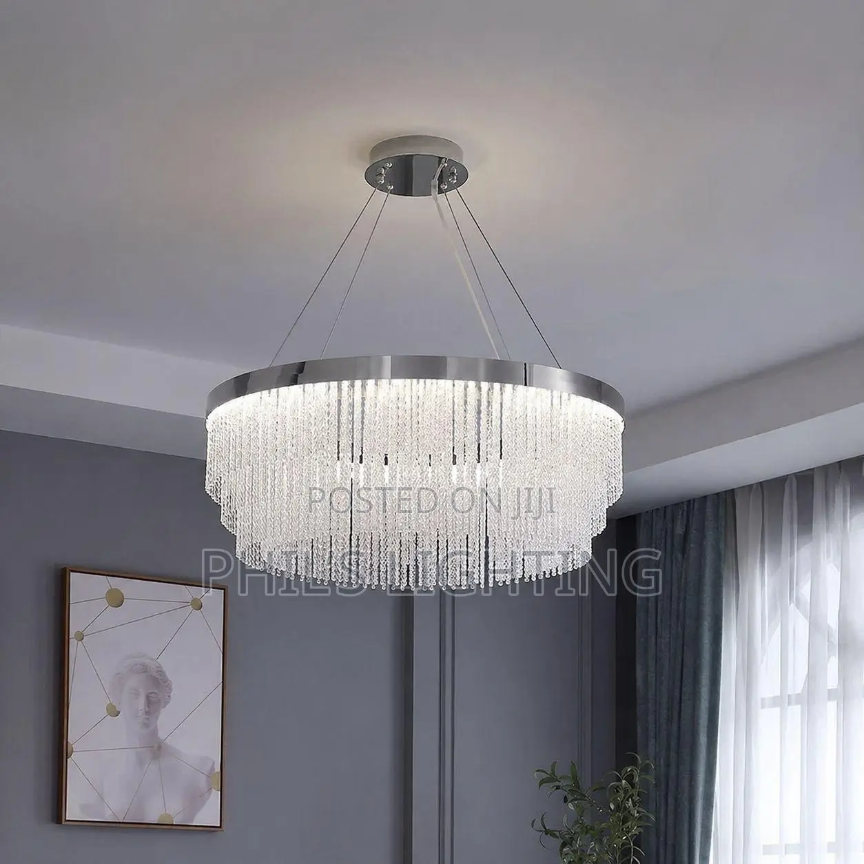 Nordic Glass Chandelier Post-Modern