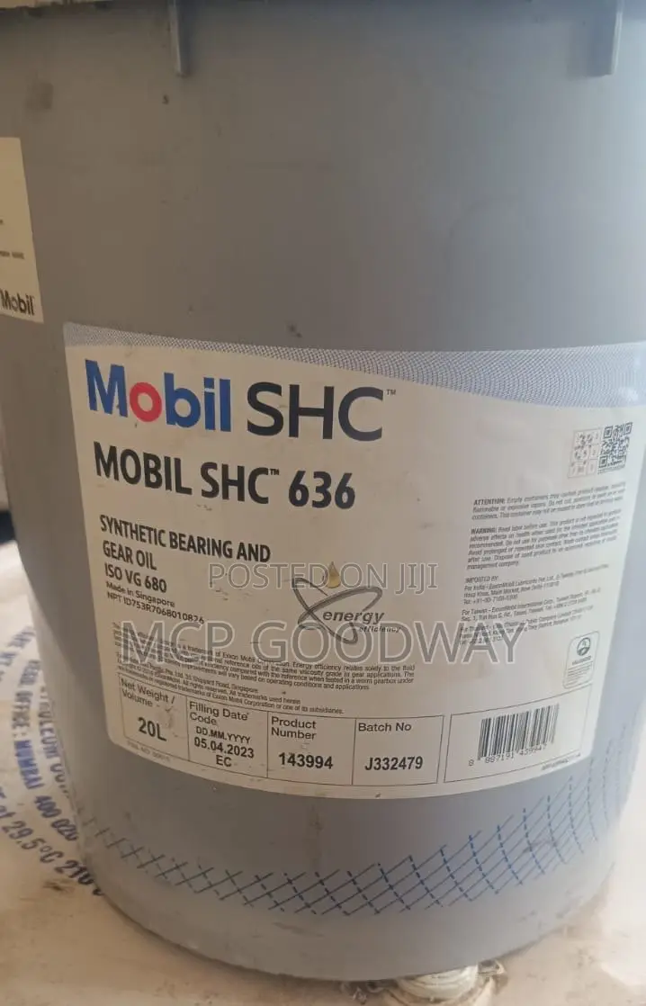 Mobil SHC 630 Synthetic Bearing Gear Oil 20L