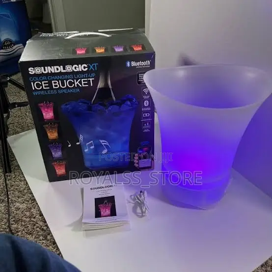 Wireless Led Speaker Ice Bucket With Cup Holder
