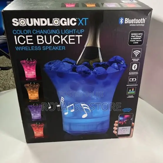 Wireless Led Speaker Ice Bucket With Cup Holder