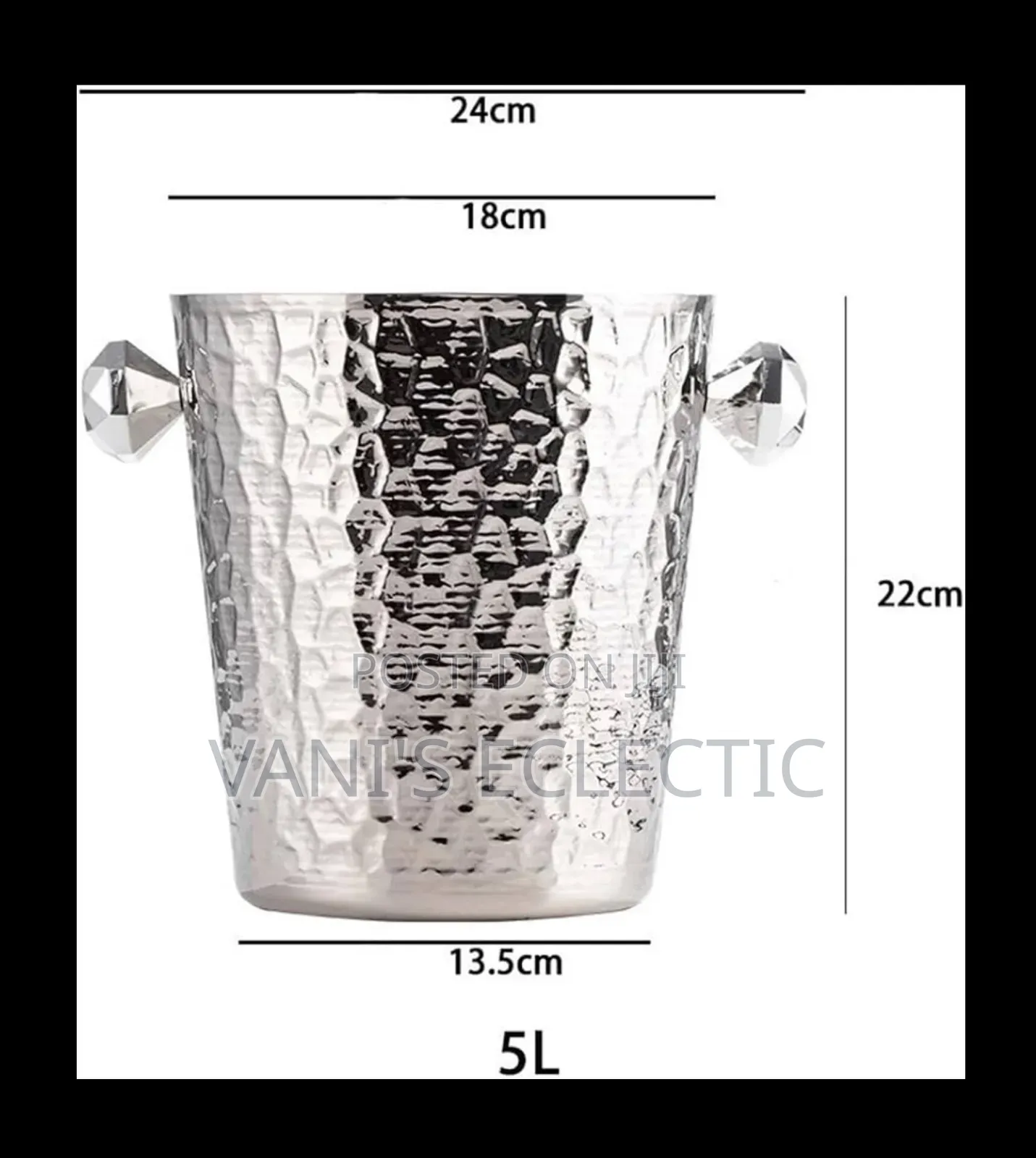 Silver Stainless Steel Champagne/Ice Bucket