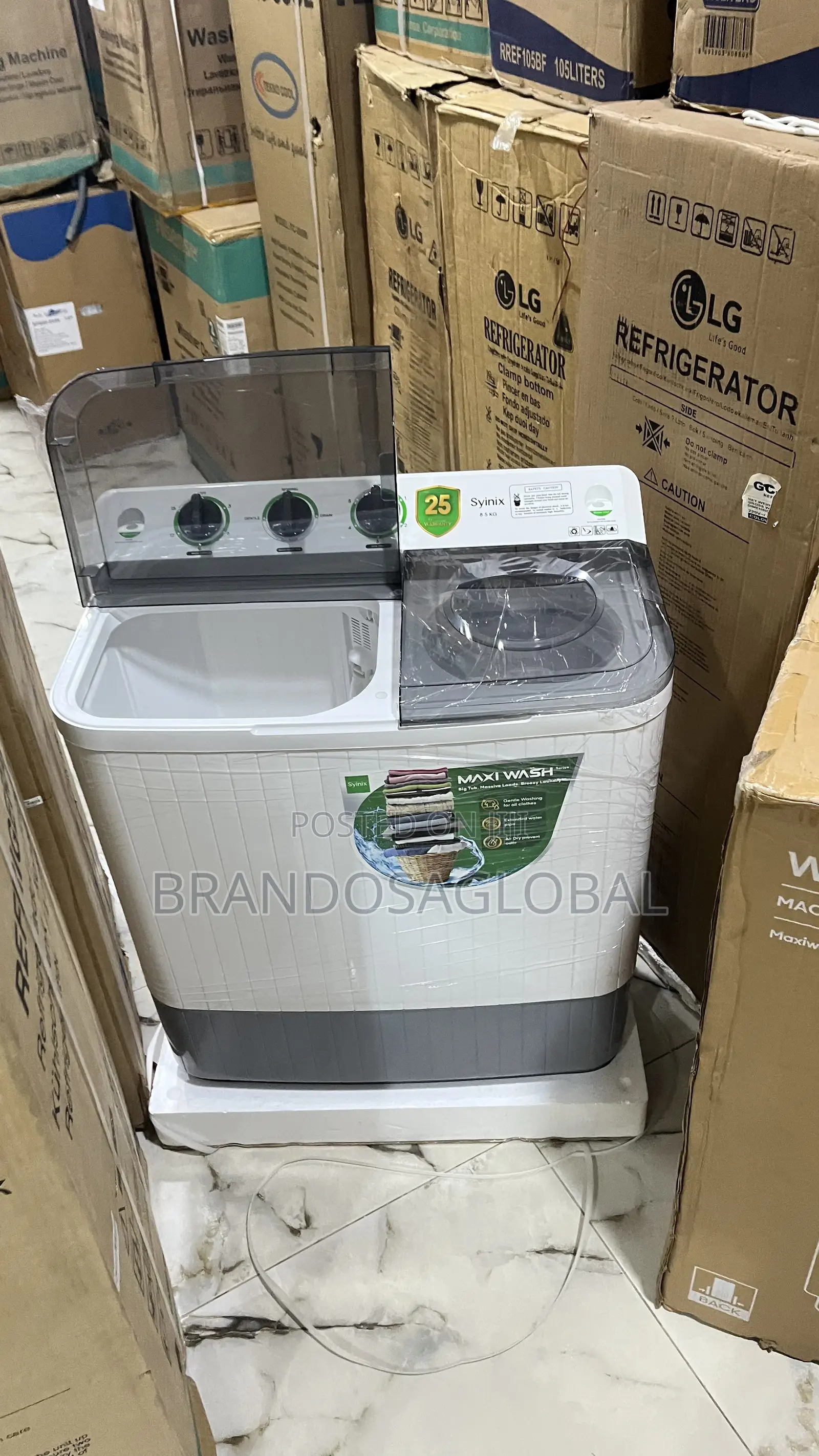 Synix 8.5KG Twin Tub Washer – Practical Clothes Washing Machine