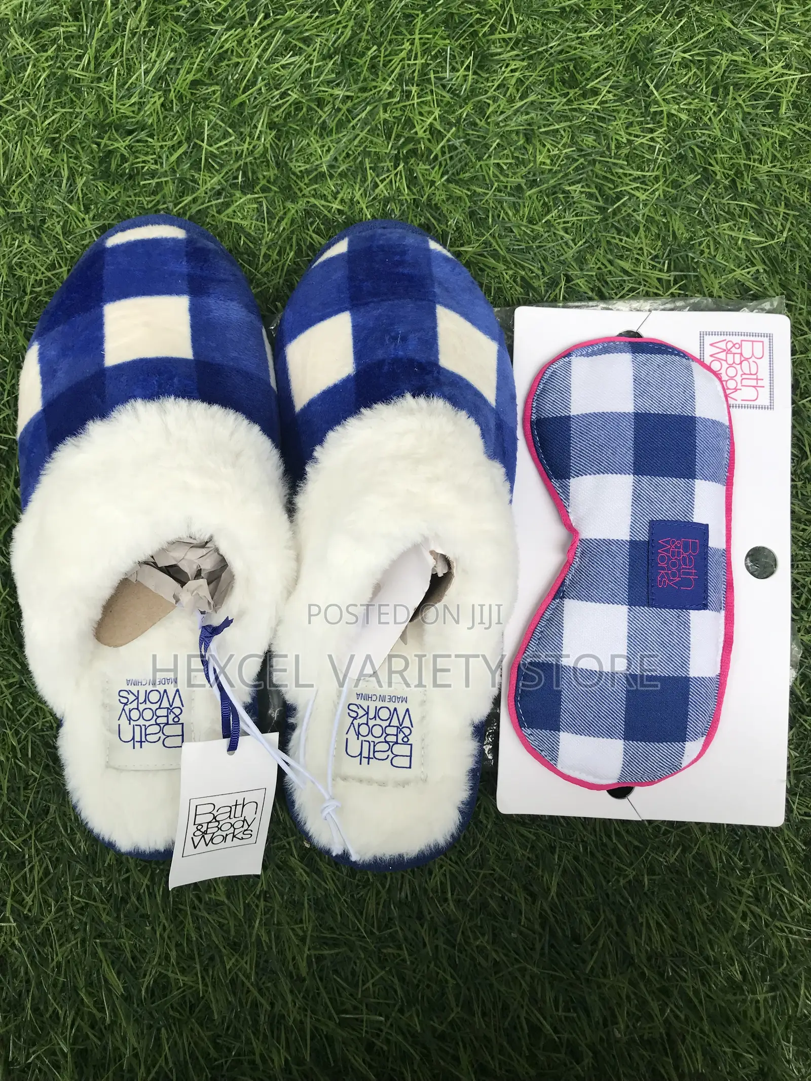 Soft Indoor Footwear With Matching Eye Patch