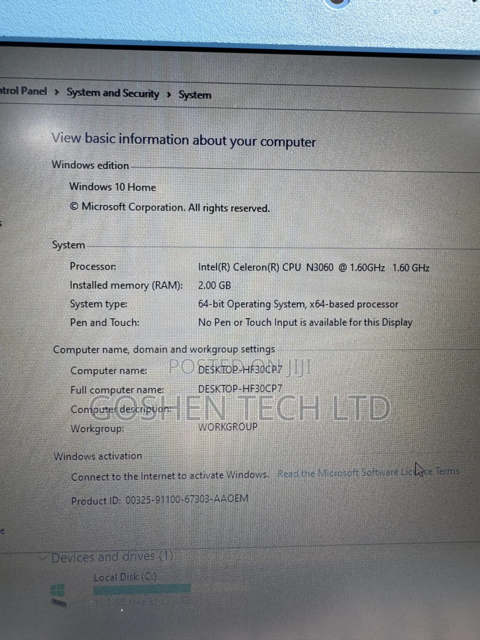 Laptop HP Stream 11 2GB Intel Celeron eMMC 32GB