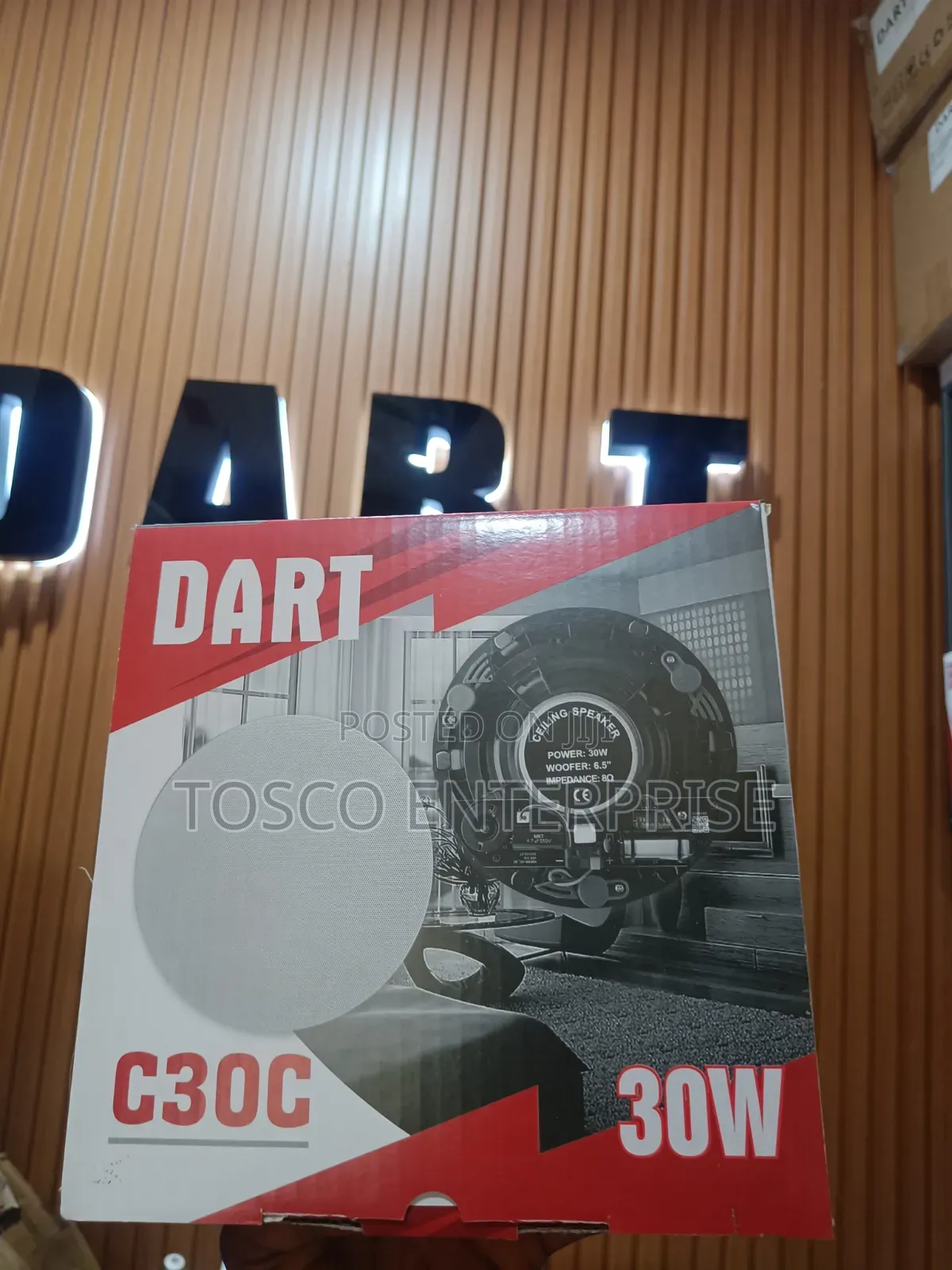 Dart Frameless 30watts Passive Ceiling Speaker 6.5inches