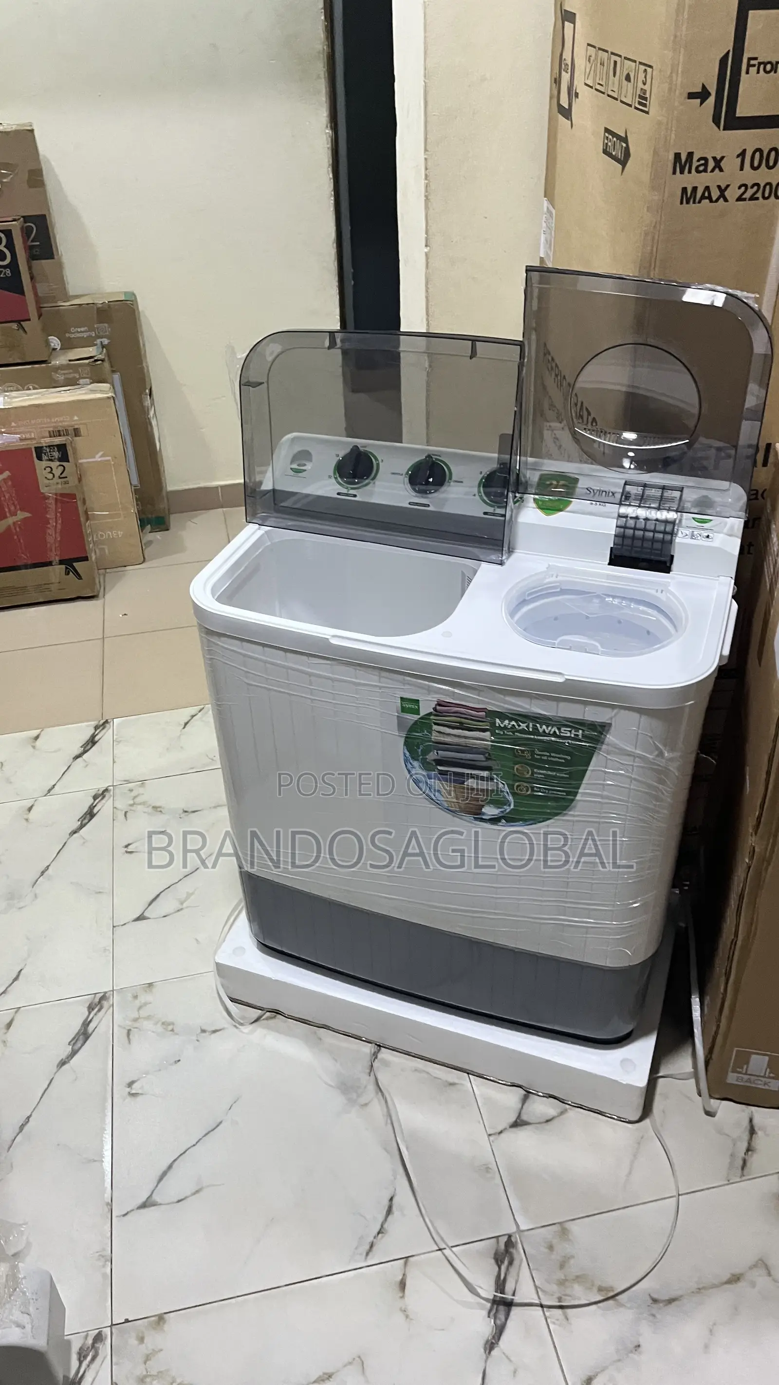 Synix E8WTMG Laundry Machine – Powerful Twin Tub Washer