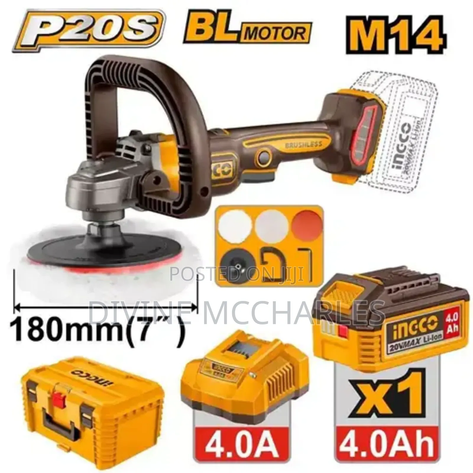 Ingco 7 Inch Cordless Polisher 20V