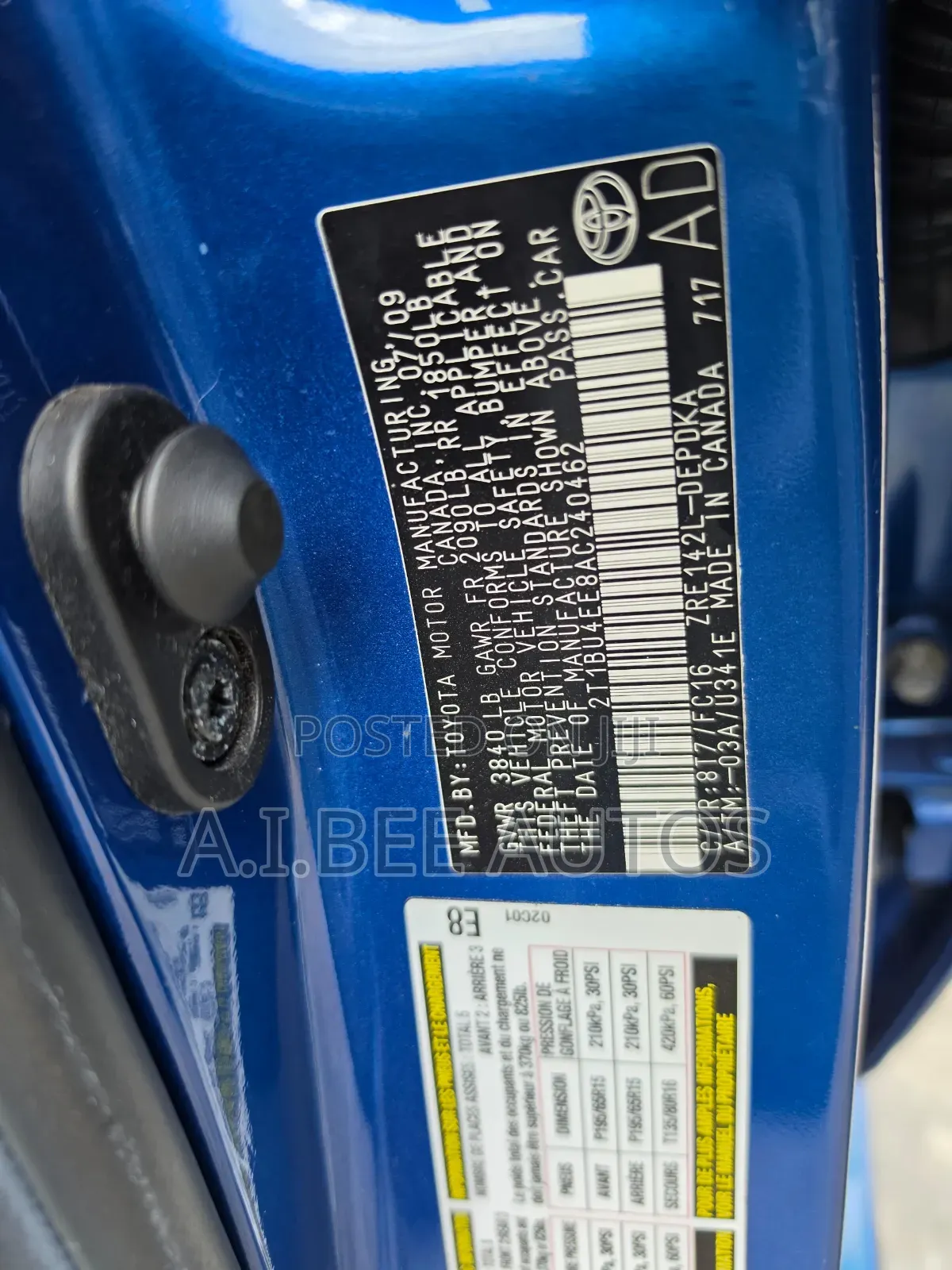 Toyota Corolla LE 4dr Sedan (1.8L 4cyl 4A) 2010 Blue