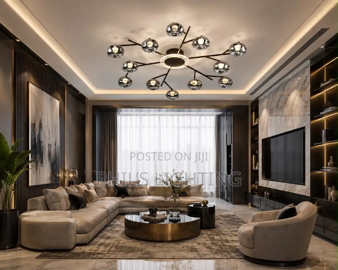New Modern Atmosphere Living Room Glass Ball Ceiling Chandelier