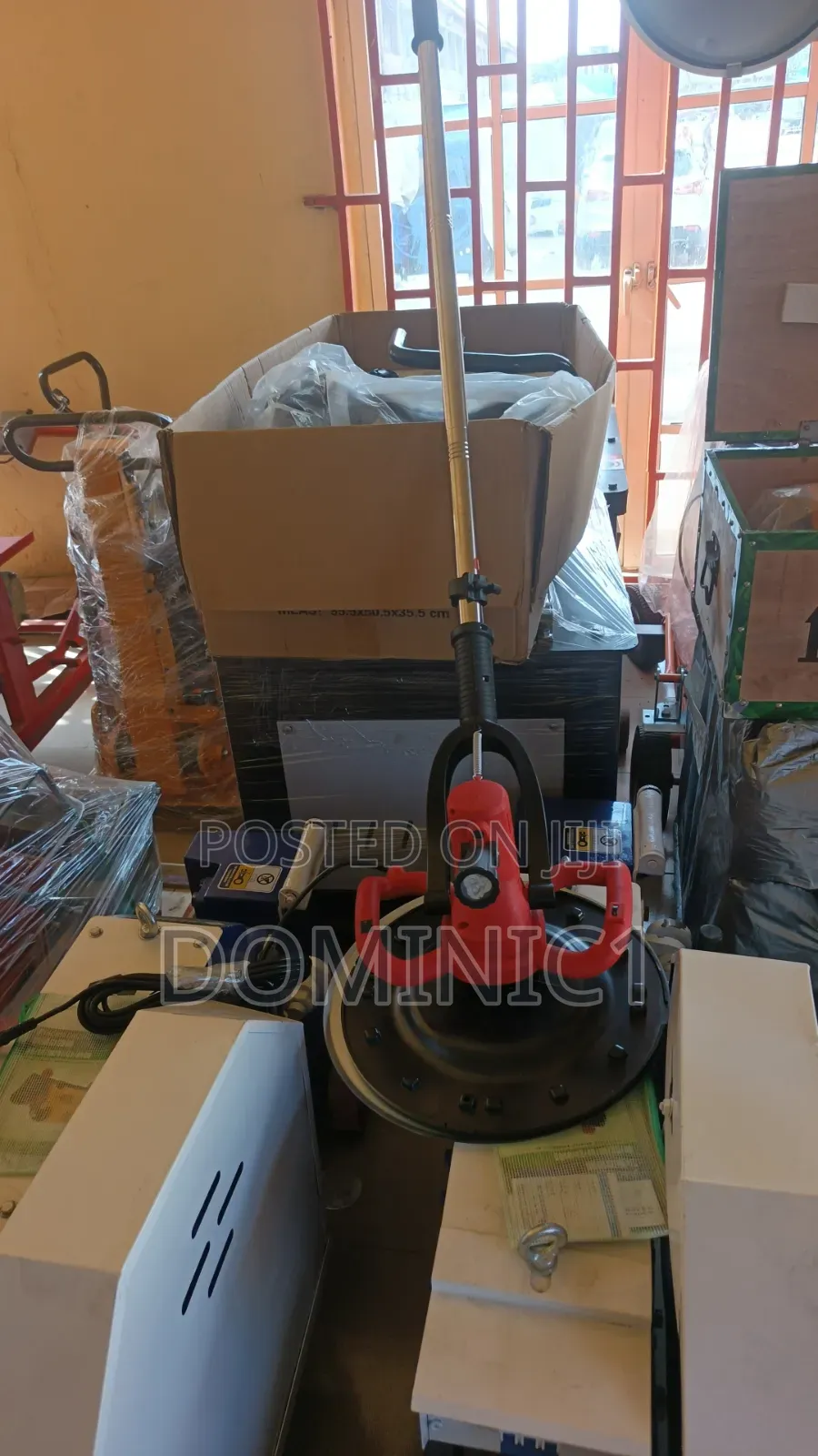 Electric Wall Polisher and Concrete Trowel.