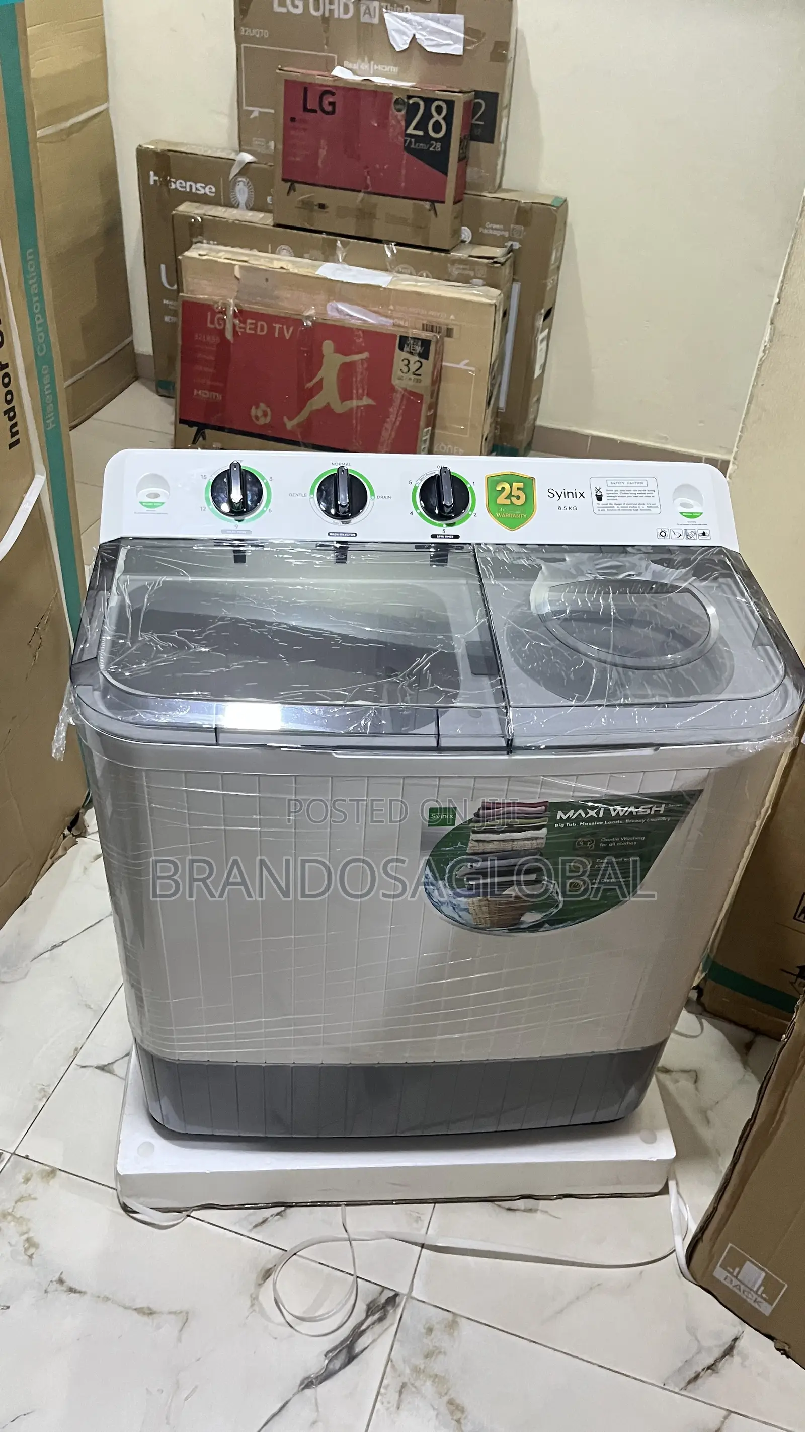 Synix 8.5KG Twin Tub Washing Machine E8wtmn/E8wtmg-Laundry Machine