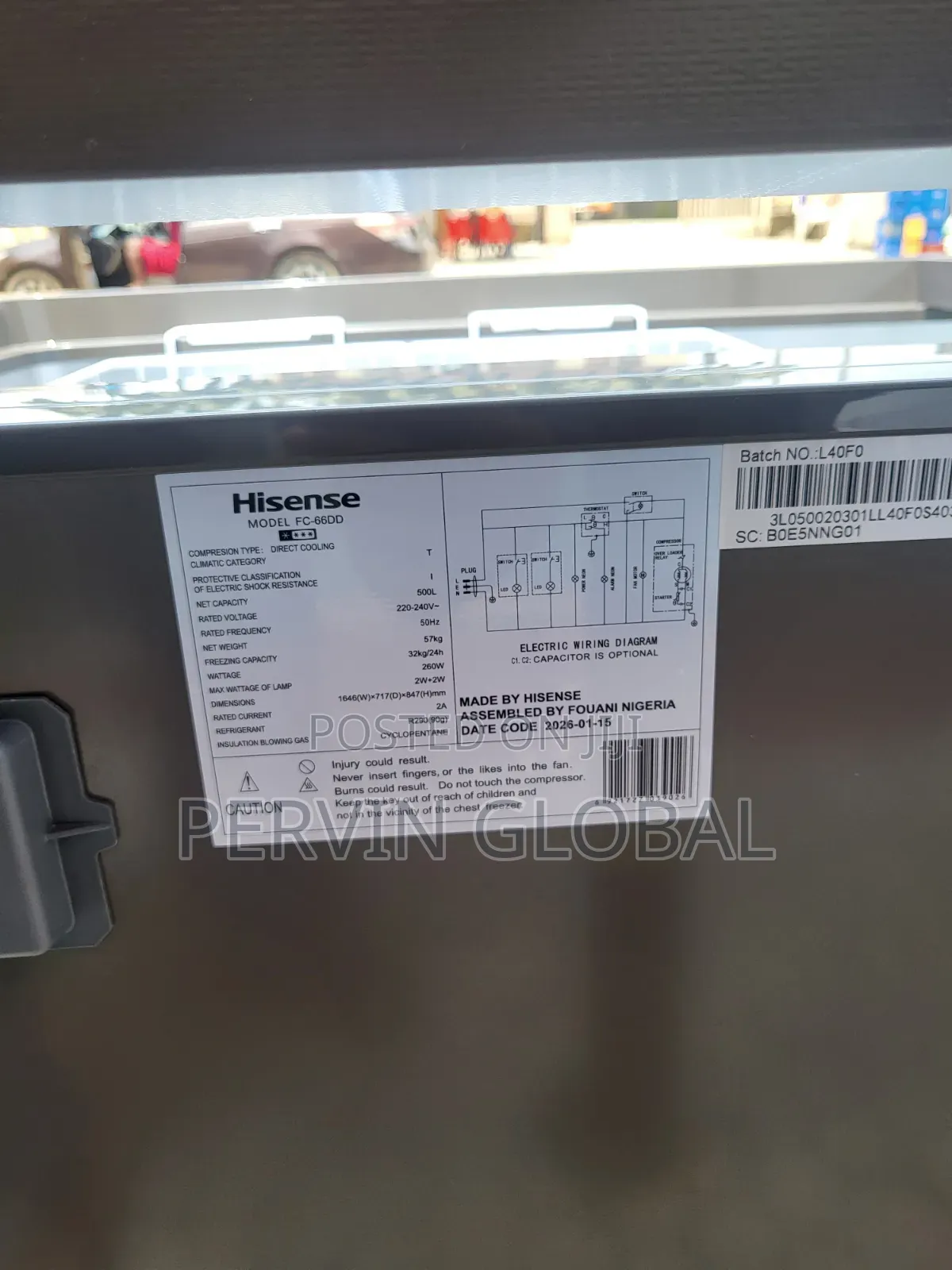 Hisense Freezer FC66DD 500L