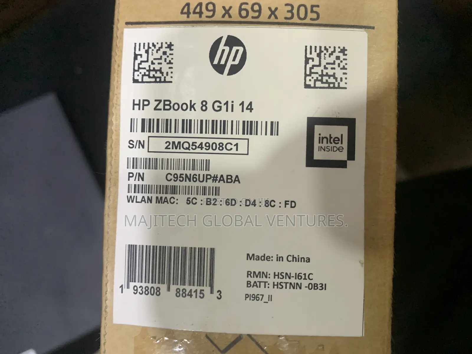 New Laptop HP ZBook 14 16GB Intel Core Ultra 5 SSD 512GB