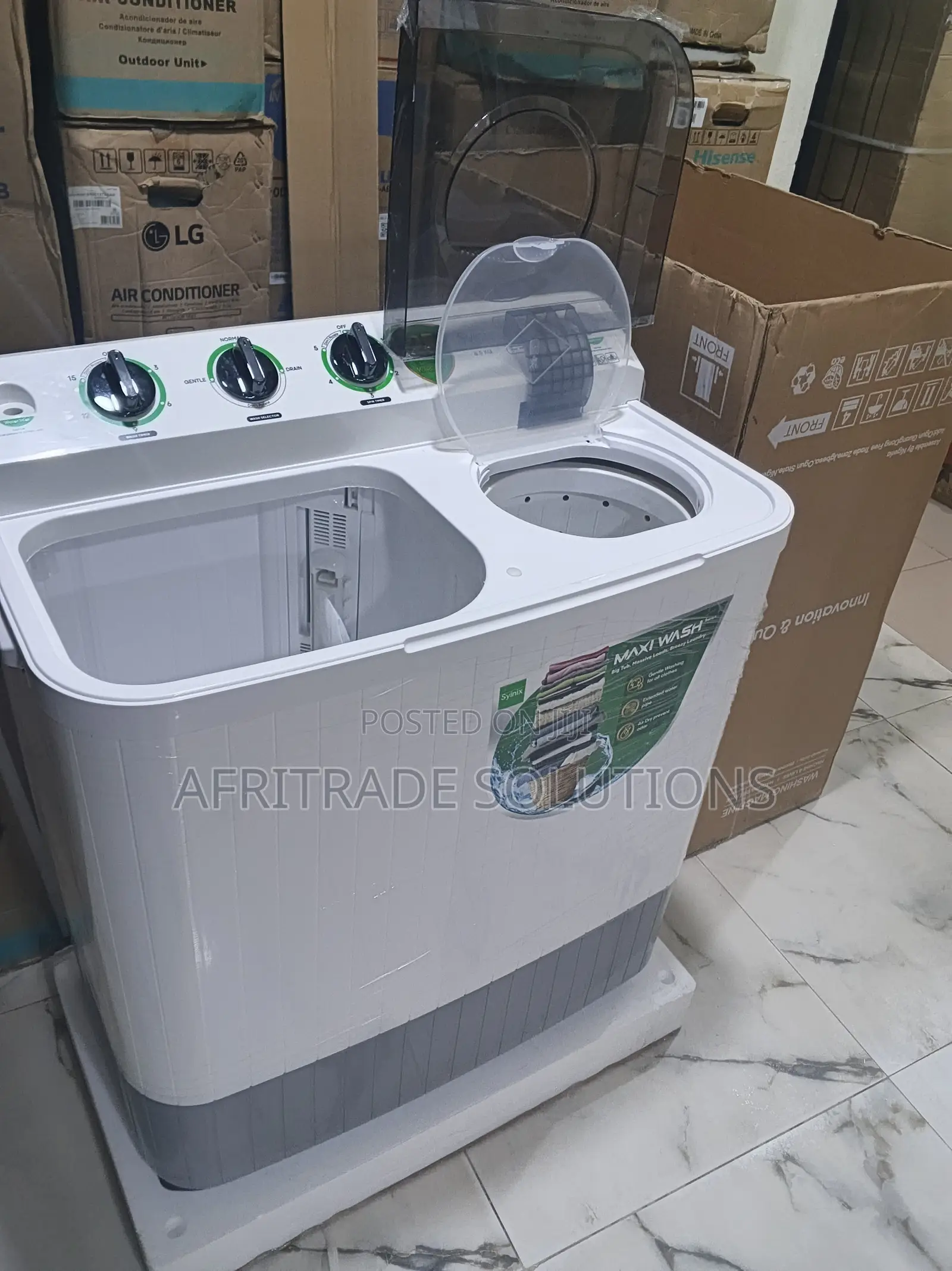 Syinix 8.5KG Twin Tub Washer – Fast Spin Drying