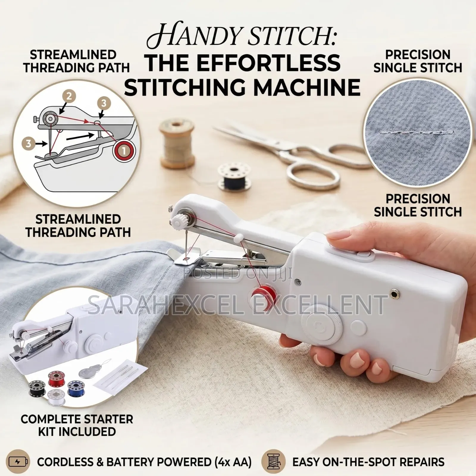 Portable Handheld Electric Sewing Machine – Handy Stitch