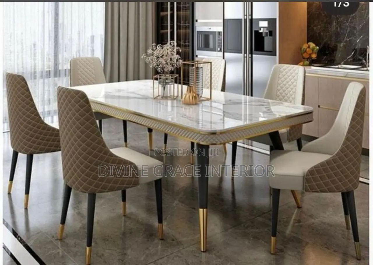 Luxury Marble Top Dining Set