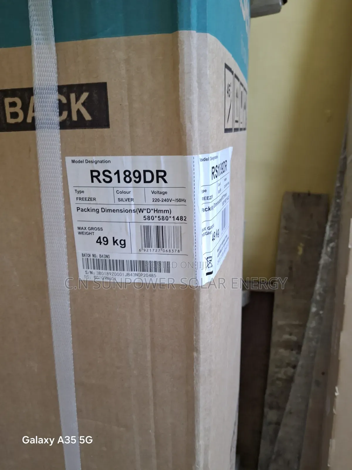 189L Hisense Upright Freezer