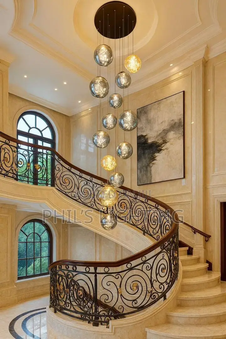 Modern LED Glass Ball Chandeliers