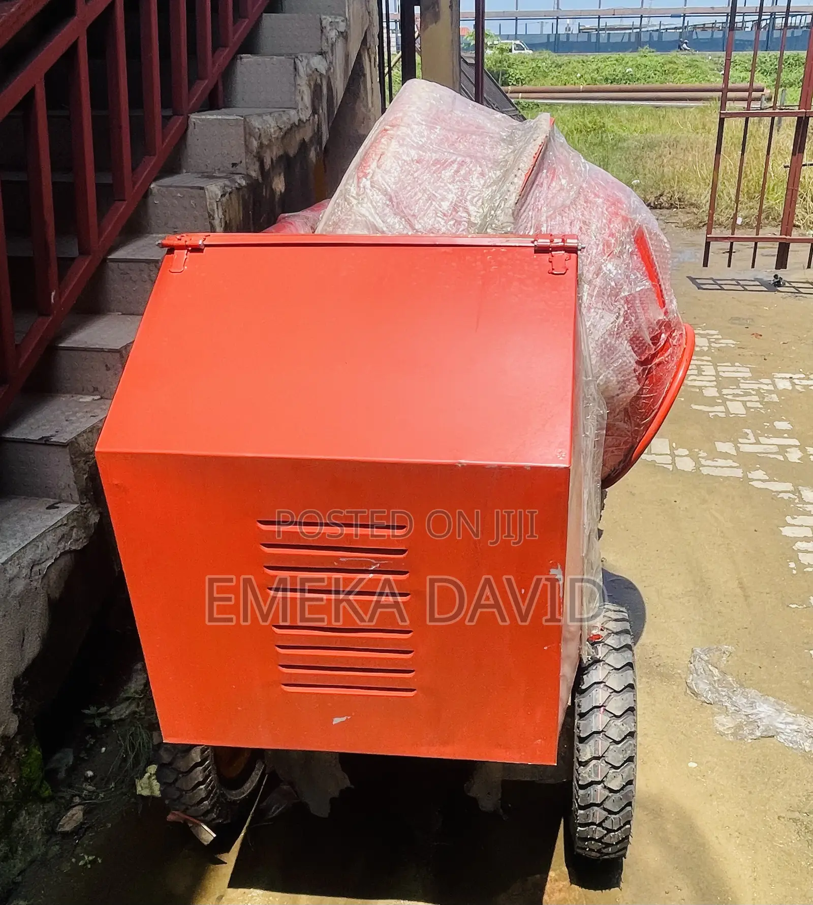 Germantec Concrete Mixer Has a 600 Liter Drum.