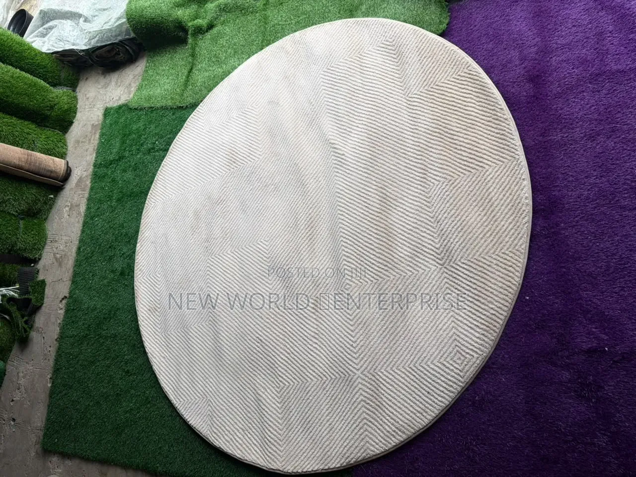 5by5 Feets Modern Turkish Round Centre Rug
