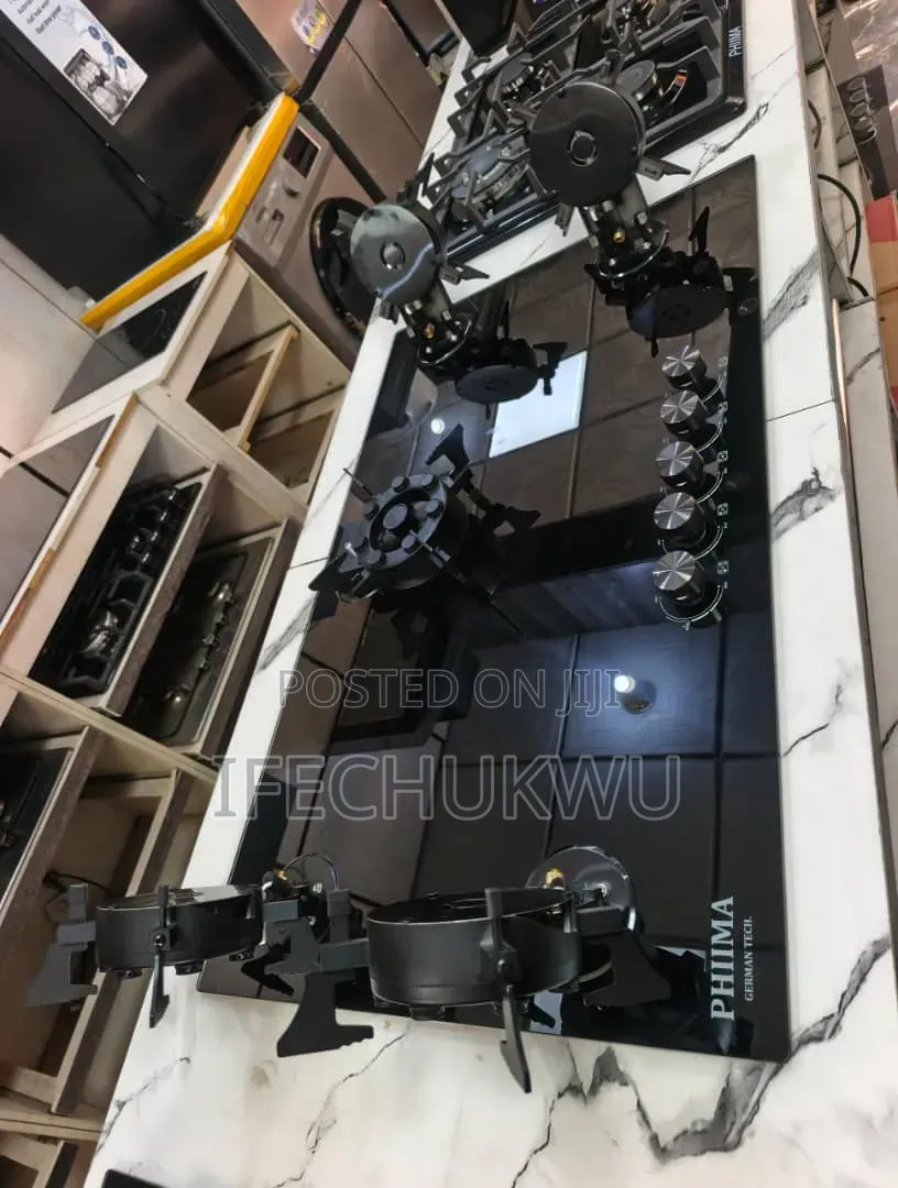 Original PHIIMA Built-in Flips Up 5 Burners Automatic Gas Cooker HOB